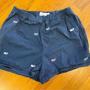 Vineyard Vines Dark Blue Women's Shorts with Whale Accents